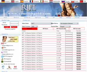 yourriftgold.com: rift online,rift news,rift guide,rift items,buy&sell rift platinum online game. cheap rift money,rift account,powerleveling!
Where you can buy and sell RIFT Gold, item, powerleveling, account,rift platinum. We provide professional services, the lowest price, fast and reliable, 24 / 7 online service, you can contact us at any time.