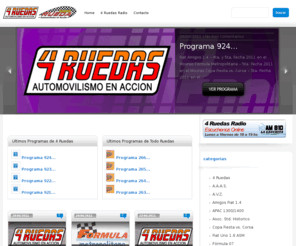 4ruedas.tv: 4 Ruedas, Automovilismo en Acción | Todo Rueda | Vea los Programas Online.
Programa de TV. 4 Ruedas, Todo Rueda. Automovilismo en Acción.