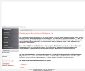 akm-mediation.com: AKM-Arbeitskreis Kritischer Mediatoren e.V. - Willkommen
AKM-Arbeitskreis Kritischer Mediatoren