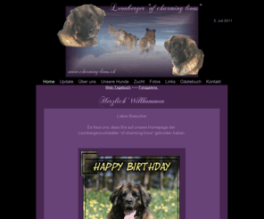 charming-lions.net: charming-lions.ch
Kysha, Kysha Bilwastein, Malaya, Malaya Bilwastein, Bilwastein, charming lions,
Leonberger, Leonberger Hund, Zucht, Leonberger Zucht, Leonbergerzucht, Tiere, Hunde, Welpen, Leonberger Welpen, Foto, Fotos, Fotogalerie, Leonbergerfotos,
Bilder, Leonbergerbilder, Leonberger Züchter, Kanton Bern, Abu of charming-lions, Erna Löwe vom Kieferngrund, Era, Wurfplanung, Leo, Leowelpen, Leozucht