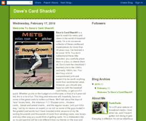 davescardshack.com: Dave's Card Shack©
