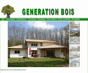 generation-bois.com: Génération Bois, maisons ossature bois près de Bordeaux
Génération Bois - entreprise spécialisée dans les maisons en ossature bois près de Bordeaux