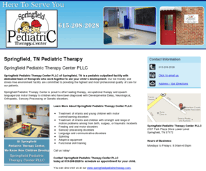 pediatrictherapytn.com: Pediatric Therapy Springfield,  TN
Springfield Pediatric Therapy Center PLLC Provides Pediatric Therapy Services, Functional skill training TN. Call 615-208-2028