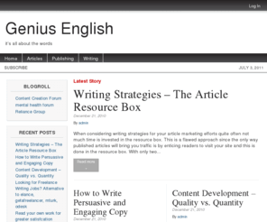 geniusenglish.com: Genius English | it's all about the words
it's all about the words