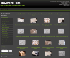 travertinetiles.eu: Travertine Tiles
Travertine tiles from Turkey, slabs, flooring tiles, wall covering tiles, mosaics, sinks, shower trays, bathroom design tiles and more