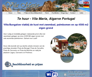 vilamaria.info: Villa Huren in de Algarve - Te huur Villa "Vila Maria"
Zeer nette prive bungalow of villa te huur voor een heerlijke vakantie, met zwembad in de Algarve Portugal.