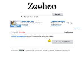 zoohoo.hu: Zoohoo.hu - magyar fulltext kereső
