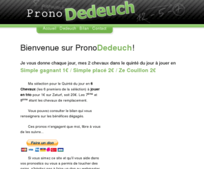 dedeuch.com: Prono Dedeuch - Pronostics de courses hyppiques
Pronostics de courses hyppiques