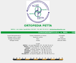 ortopediapetta.com: ORTOPEDIA PETTA
Esame Baropodometrico Scarpe ortopediche su misura Carrozzelle Noleggio sedie a rotelle Busti per scoliosi Girelli Noleggio deambulatori Tutori Letti ortopedici Noleggio Kinetec Protesi Saliscale elettici 