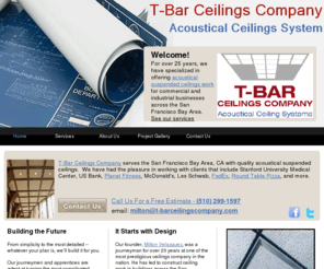 t-barceilingscompany.com: T-Bar Ceilings Company - Commercial Acoustical Systems, Acoustic Ceiling Tile, Acoustical Systems, San Francisco Bay Area
Acoustical Office Suspended Ceilings Work