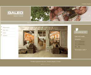 galeoboutique.com: GALEO BOUTIQUE
Galeo Concept est un des grands noms du cadeau senteur et de la décoration d´intérieur provençale. La Boutique Galeo inclut des produits du terroir provenants de la région de Nyons et de la Drôme provençale renommés dans la Gastronomie Française, Huile d´olive, vinaigre, tapenades, miel, et autres confitures et chocolats. La Boutique Galeo fournit des gammes de tissus, bougies, parfums et bougeoirs.