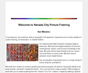 nevadacityframeshop.com: Nevada City Picture Framing
Nevada City Picture Framing website