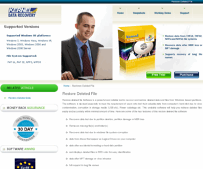 restoredeletedfile.net: Restore Deleted File - Restore & Recover Deleted File With Kernel for NTFS
Kernel for NTFS is the best software to recover data from the corrupt and formatted NTFS partitions. It is the best utility to restore deleted file from the Windows partitions.