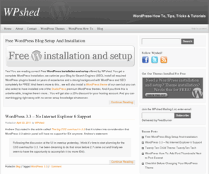 myfreewallpapers.info: WPshed.com | WordPress tips tricks and tutorials
