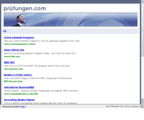 xn--prfungen-75a.com: www.Prüfungen.com
Die original Prüfungen Homepage - www.prüfungen.com