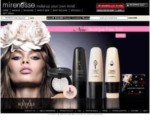 mirenesse.com: Award winning makeup and skin care line from Australia featuring the amazing secret weapon mascara...
Award winning makeup and skin care from Australia. Specializing in the development of cult innovative products that deliver long wearing properties and skin saving ingredients. Each product is multifunctional replacing  multiple products.