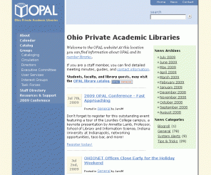 opal-libraries.org: OPAL
OPAL - Ohio Private Academic Libraries