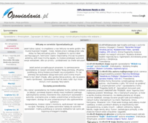 opowiadania.pl: opowiadania.pl
opowiadania - serwis dla lubiących czytać i pisać