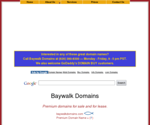 baywalkdomains.org: BaywalkDomains.com
BaywalkDomains - Premium domains for sale and for lease.