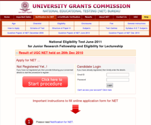 ugcnetonline.in: University Grants Commission - NET
