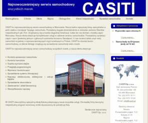 casiti.pl: Części samochodowe, myjnia, przeglądy samochodowe i wymiana oleju silnikowego - Warszawa - CASITI
Oferta firmy to: naprawa samochodów, opony samochodowe i serwis samochodowy. Oferujemy ponadto: myjnia samochodowa, felgi samochodowe oraz części samochodowe. Wymiana oleju silnikowego, przeglądy samochodowe i myjnia - Warszawa