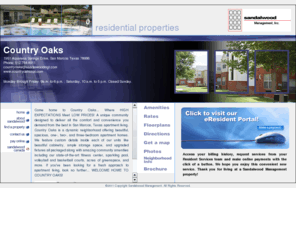 countryoaksapt.com: Country Oaks, San Marcos TX | Residential Real Estate | Sandalwood Management
Apartments for rent located in downtown San Marcos, Texas, TX, offering combination of affordability, location and a great neighborhood atmosphere. Residential property rental.