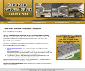 eastcoastcustomgutters.com: East Coast Custom Gutters | Toms River, NJ - Mobile Edition
Improve home with high-quality gutter installation and repair services from our company in Toms River, New Jersey.