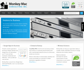 monkeyconsulting.com: Monkey Mac Consulting Inc.
Monkey Mac Consulting Inc. provides managed services, technical support/assistance, training, and many other services for Mac-based businesses in Greater Vancouver.