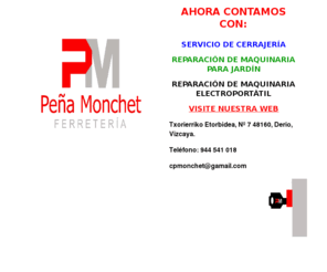 ferreteriapenamonchet.com: Ferreteria Peña Monchet en Derio
articulos de ferreteria y enologia