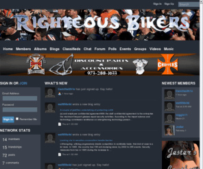 righteousbikers.com: Righteous Bikers - Home Page
Free Biker Classifieds, Free Biker Dating and Social Networking for motorcycle enthusiasts. Righteous Bikers helps you find friends, riding partners, dates, events, meetups and just about anything biker related. List your biker business here. This is the home page.