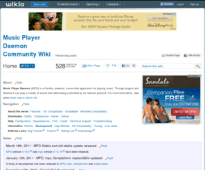 musicpd.org: Music Player Daemon Community Wiki
Music Player Daemon Community Wiki is a community site that anyone can contribute to. Discover, share and add your knowledge!