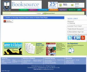 booksource.com: Booksource | Leveled Books & Children’s Book Sets for Classroom Libraries - Booksource
Store Meta Description