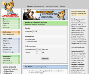 gaspreischeck.de: Gastarif Rechner -     Gaspreise vergleichen mit dem Gastarifrechner
zu hohe Gaspreise? Sie wollen Gas sparen? Stromsparer.de hilft beim Gassparen! Wir finden den richtigen Gasanbieter für Sie! Wechseln Sie einfach den Gaslieferanten! 