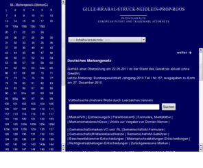 markengesetz.de: Markengesetz
Deutsches Markengesetz, komfortabel und einfach knnen die einschlgigen Rechtsnormen aufgefunden werden