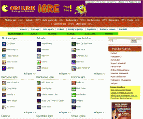 igreonline.info: Igrice, igre, igre online, Besplatne igre, flash igre, igri - Homepage
Online igrice, besplatne flash igre, preko 2.000 različtiih igara. Akcione igre, puzzle, sportske igre, casino igre