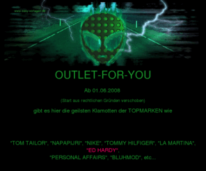 outlet-for-you.com: OUTLET-FOR -YOU  >Die Topmarken zu Outletpreisen
outlet preise von Marken und Designerstücken 