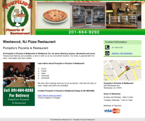 pompiliospizzeria.com: Pizza Restaurant Westwood,  NJ - Pompilio's Pizzeria & Restaurant
Pompilio's Pizzeria & Restaurant offers tasty, high-quality pizza in the Westwood, NJ area. Call 201-664-9292 for delivery.