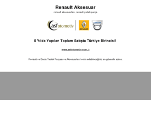 renaultaksesuar.com: Renault Aksesuar
ASF Otomotiv | 5 Yılda Yapılan Toplam Satışta Türkiye Birincisi!