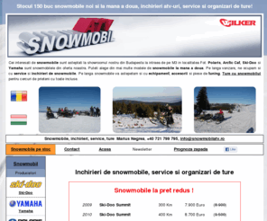 snowmobilatv.ro: Snowmobile, inchirieri de snowmobile, service si organizari de ture.
Snowmobile, inchirieri de snowmobile, service si organizari de ture in Romania.