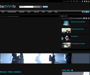 bezoom.us: Bezoom.tv - Home
Bezoom est l'alliance de deux savoir-faire, qui sont la maîtrise des technologies de l'Internet et l'expérience de l'outil audiovisuel. De la production à la diffusion, Bezoom lance votre télévision sur Internet.