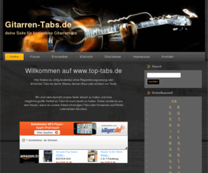 gitarren-tabs.de: Gitarren-Tabs.de 
- Deine Seite für Gitarrentabs
Hier findest du schnell und kostenlos Tabs für deine Gitarre