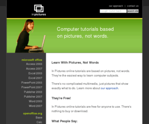 inpics.net: In Pictures: Online computer tutorials based on pictures. Free.
