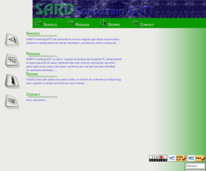 sard.ro: SARD Consulting & IT - Specialistul tau in Tehnica Informatiei
SARD Consulting & IT este furnizorul de servicii integrate specializat in proiectarea, instalarea si administrarea de sisteme informatice, calculatoare, servere, retele, sisteme de supraveghere.