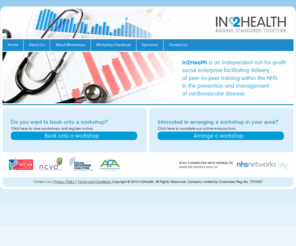 in2health.org: in2health
In2Health is an independent not-for-profit social enterprise facilitating delivery of peer-to-peer training within the NHS in the prevention and management of cardiovascular disease.