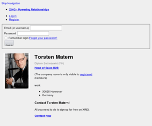 mtrn.org: Torsten Matern - Senior Project Manager - Consulting | XING
Torsten Matern, Leipzig, Erfurt, Computer Software, Consumer Services, Consulting, Civic & Social Organizations, Leisure, Travel & Tourism