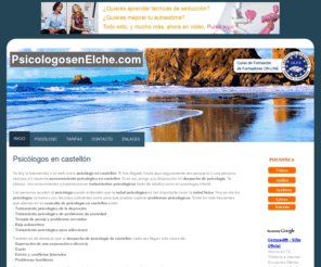 psicologosenelche.com:  Psicólogos en Elche | Consulta de psicología en Elche 
 Bienvenido a nuestra página web de psicologos en Elche, espacio para dar a conocer la actividad profesional de nuestra consulta de psicología en Elche.