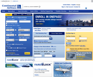 continenttal.com: Continental Airlines - Airline Tickets, Vacations Packages, Travel Deals, and Company Information on continental.com
Continental Airline Ticket Reservation, Find all current Continental flight information online, check flight status or book an online airline ticket reservation.