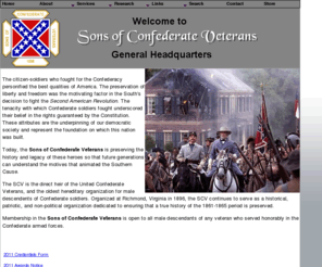 scv.org: Sons of Confederate Veterans
Sons of Confederate Veterans, Guardians of Confederate History and Heritage