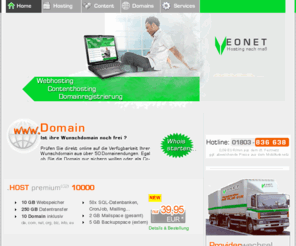 veonet.info: VEONET europe Providing - -
Internet Service Provider (ISP) fuer Einsteiger und Profis, Domains, Server, SSL, Webhosting, CMS, Reseller