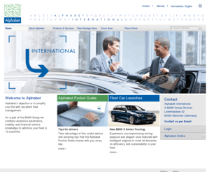 alphabetfinance.net: Welcome to Alphabet — Alphabet International

Alphabet’s objective is to simplify your life with excellent fleet management.

As a part of the BMW Group we combine extensive automotive, mobility and financial service knowledge to optimize your fleet in 13 countries.